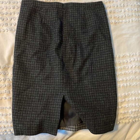 J Crew Houndstooth Color Block Wool Pencil Skirt - Picture 7 of 9